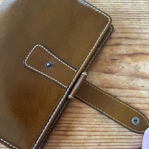 Filofax Malden Ochre Brown Personal Binder Planner Upgraded 30mm Rings in Gold - Picture 13 of 17